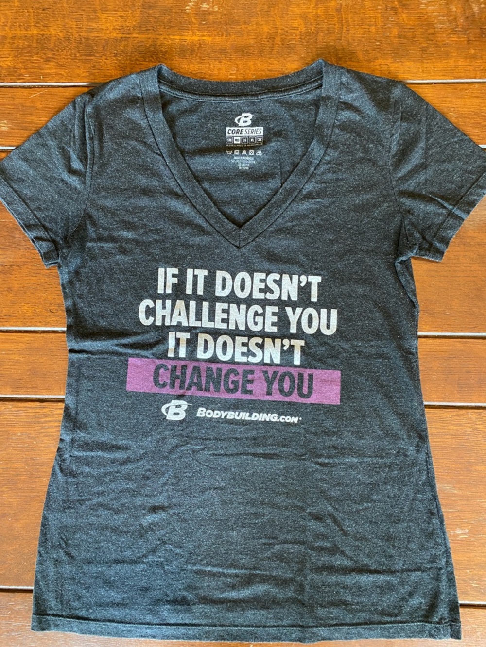 Bodybuilding Core Series Women’s V Neck Tshirt Medium